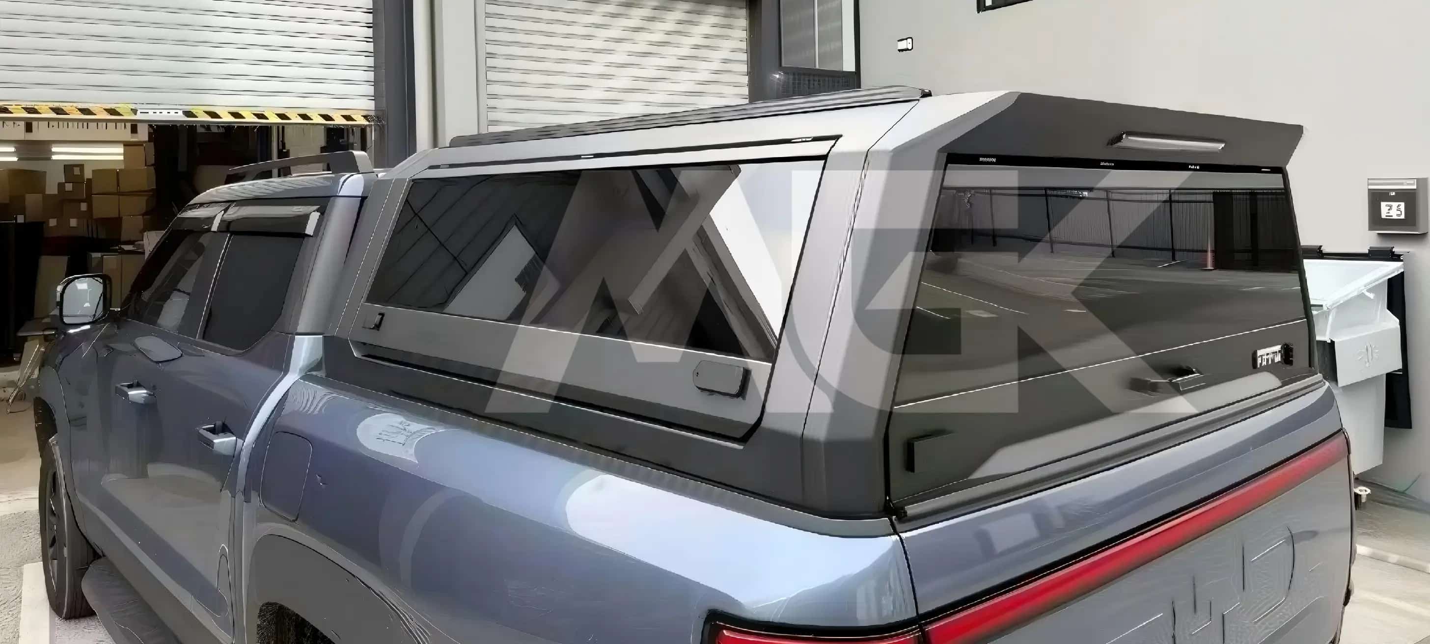 Aluminum Pickup Truck Canopy with 4-Side Acrylic Windows